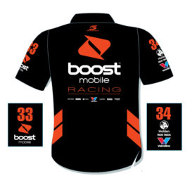 Boost Mobile Polo Shirt Black NEW