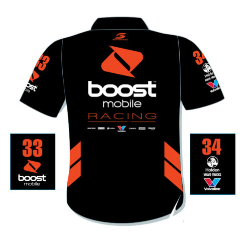 Boost Mobile Polo Shirt Black NEW