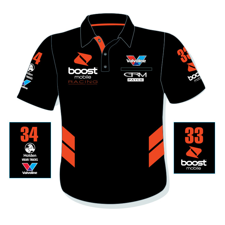 Boost Mobile Polo Shirt Black NEW