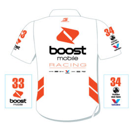 Boost Mobile White Polo Shirt NEW