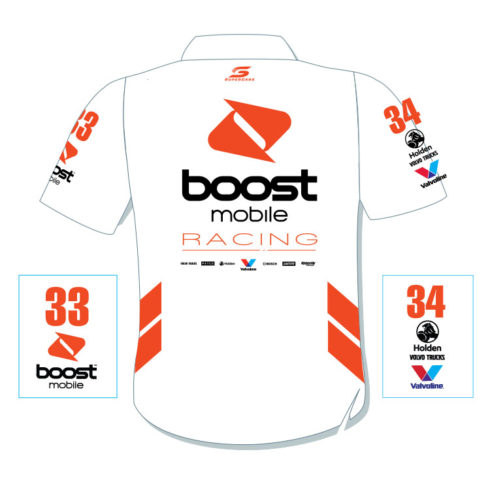 Boost Mobile White Polo Shirt NEW
