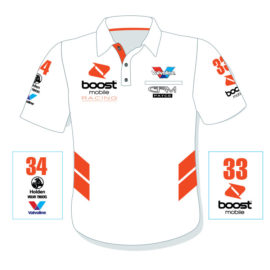 Boost Mobile White Polo Shirt NEW